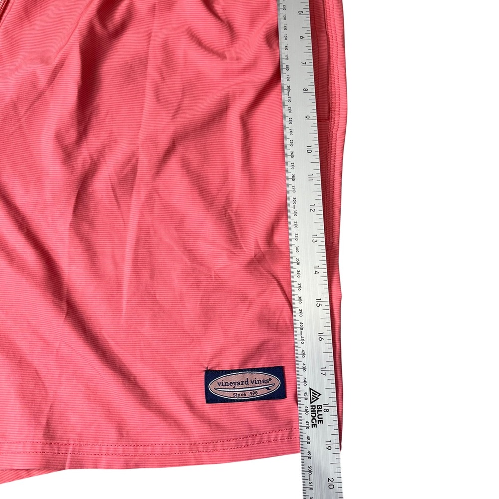 Vineyard Vines Swim Trunks Mens XXL Pink Micro Stripe Board Shorts 6.5" Inseam - Picture 5 of 7